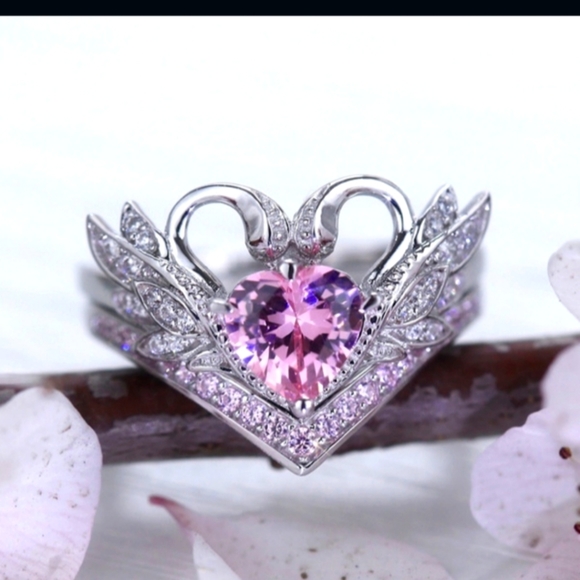 (3)Luxury Diamond engagement ring set 💍💕 2 swans side by side - Picture 5 of 8